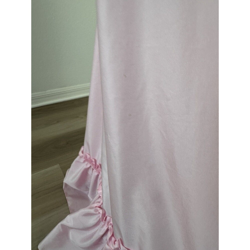 Vintage Pink 70s 80s Prom Party Dress Gown Princess Read! - Picture 11 of 16